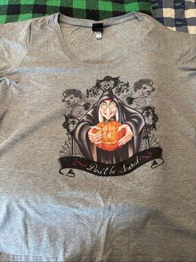 Disney Gray Ladies 2XL Tee with Black Logo Tag